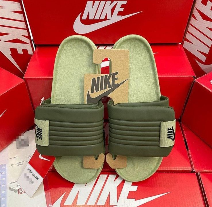 NIKE Velcro Olive Sports Slippers