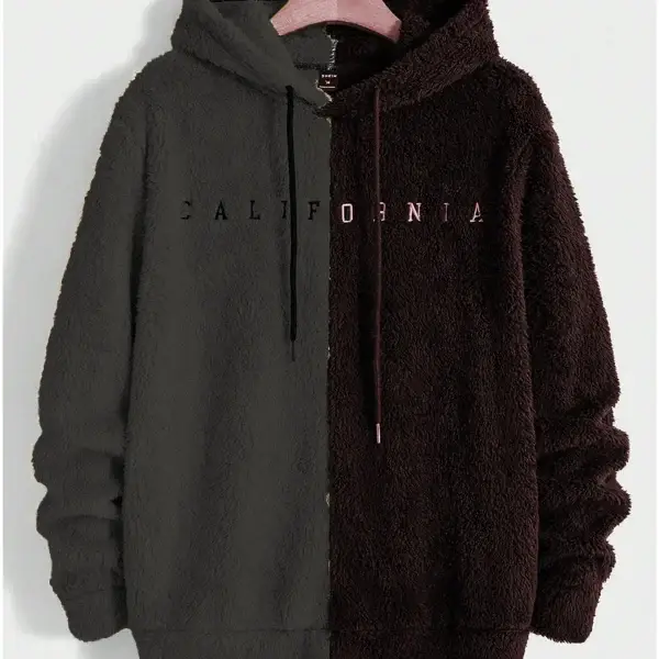 Charcoal Red Wine Contrast Sweatshirt