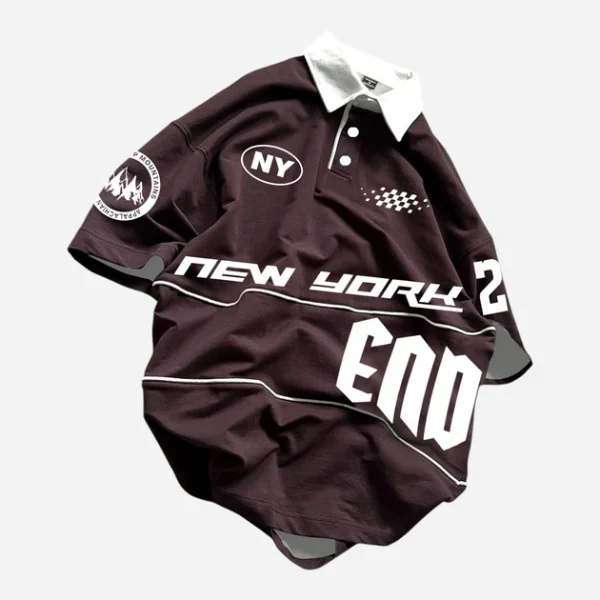 New York Chocolate Drop Shoulder Polo