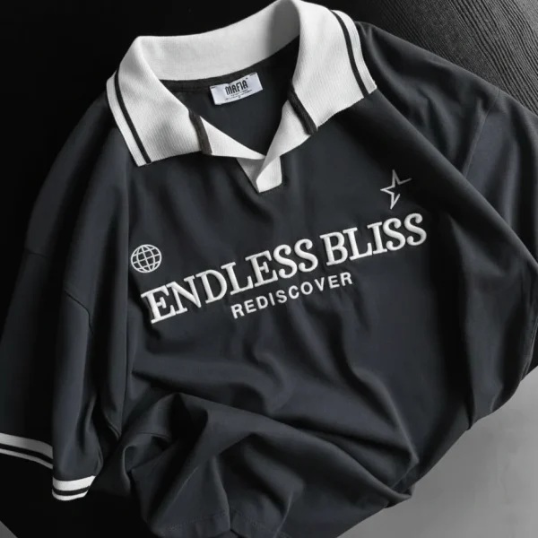 Endless Charcoal Drop Shoulder Polo