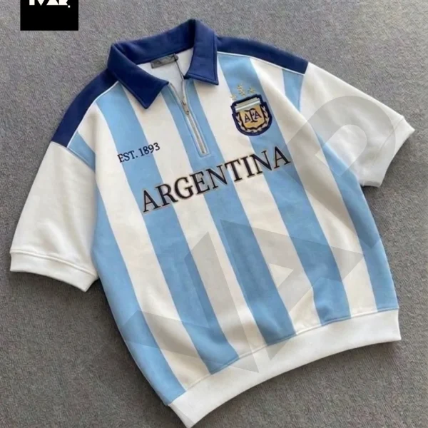 ivar argentina drop shoulder polo, jersey inspired