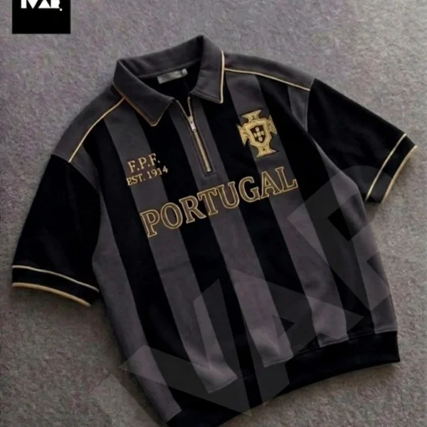 Portugal Stripe Drop Shoulder Polo