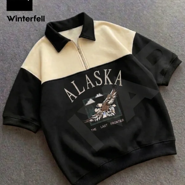 Black Alaska Zip Polo