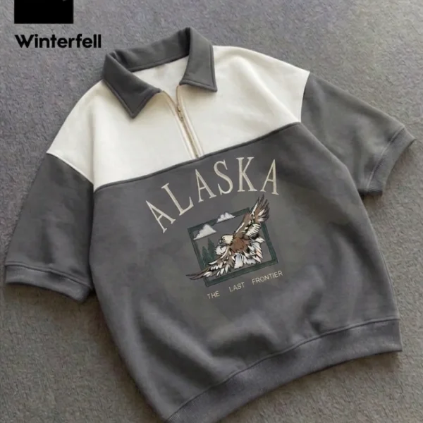 Charcoal Alaska Zip Polo